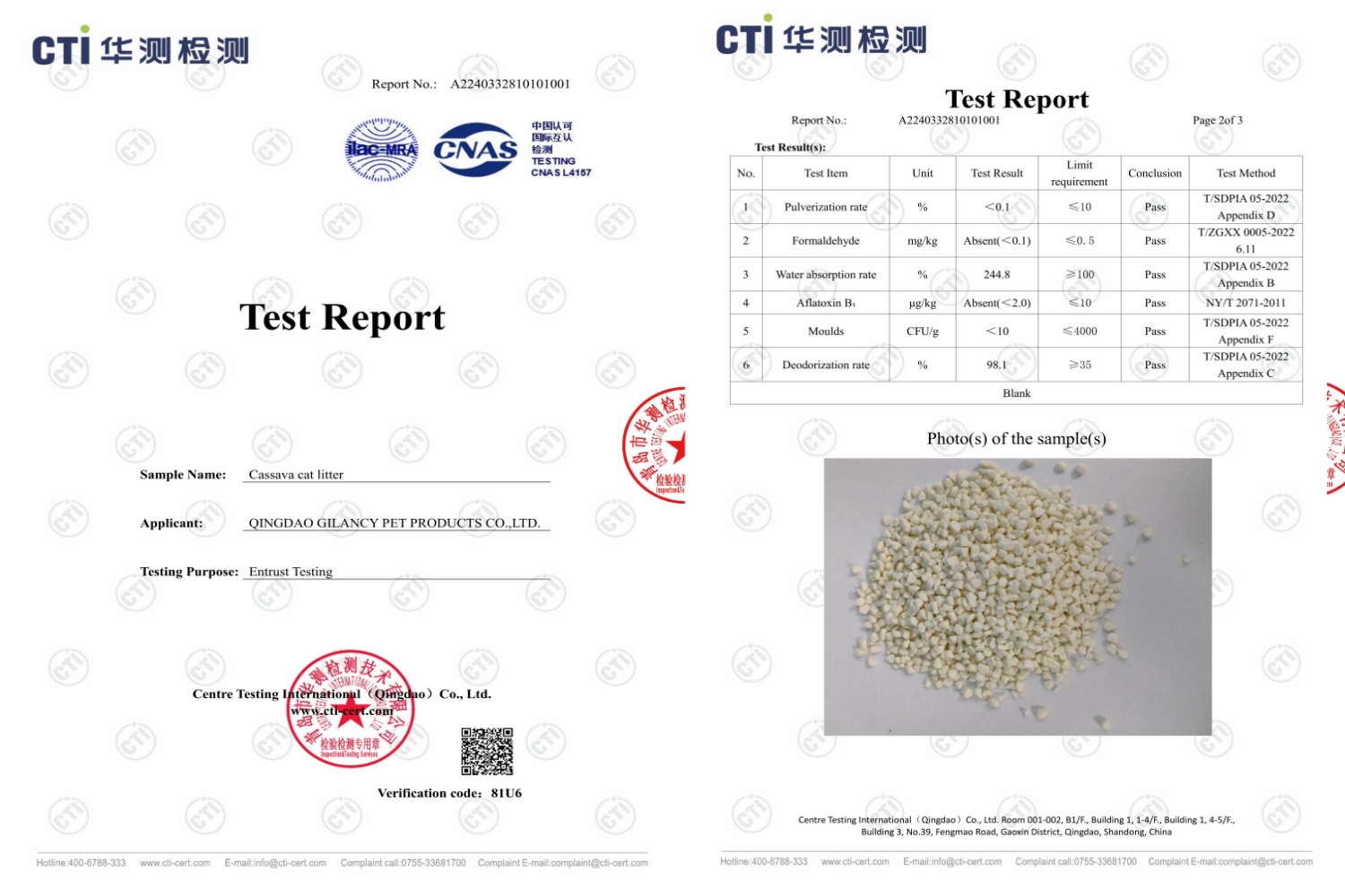 Certification