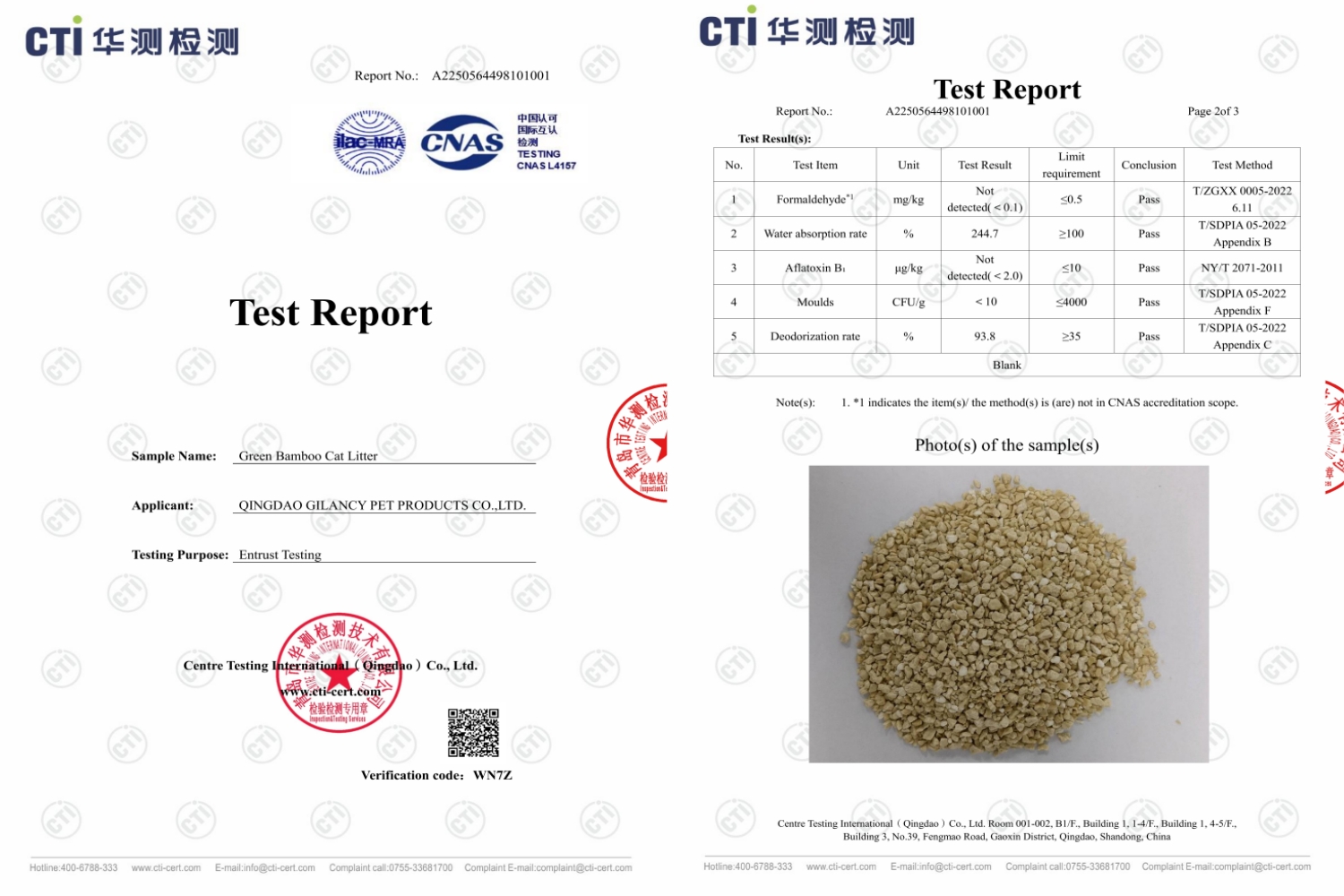 Certification