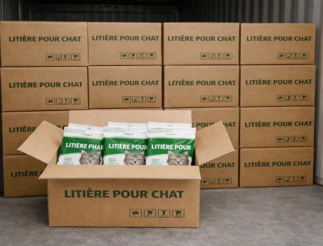 Solutions d’emballage OEM pour litière pour cha