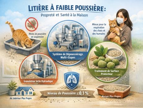 Pourquoi la poussière de la litière pour chat est-elle importante ?