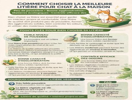 Comment choisir la meilleure litière pour chat à la maiso