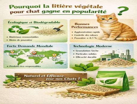 Pourquoi la litière végétale pour chat gagne en popularité