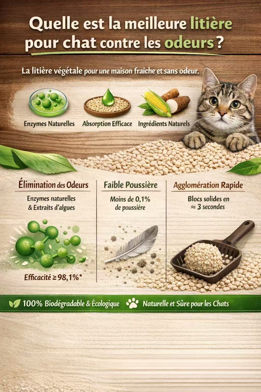Quelle est la meilleure litière pour contrôler les odeurs