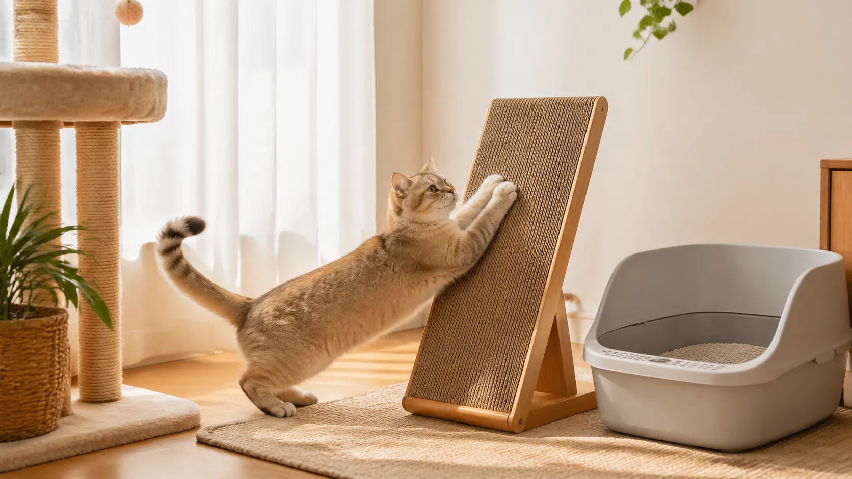 Quel type de litière pour chat s'associe le mieux avec un griffoir ?