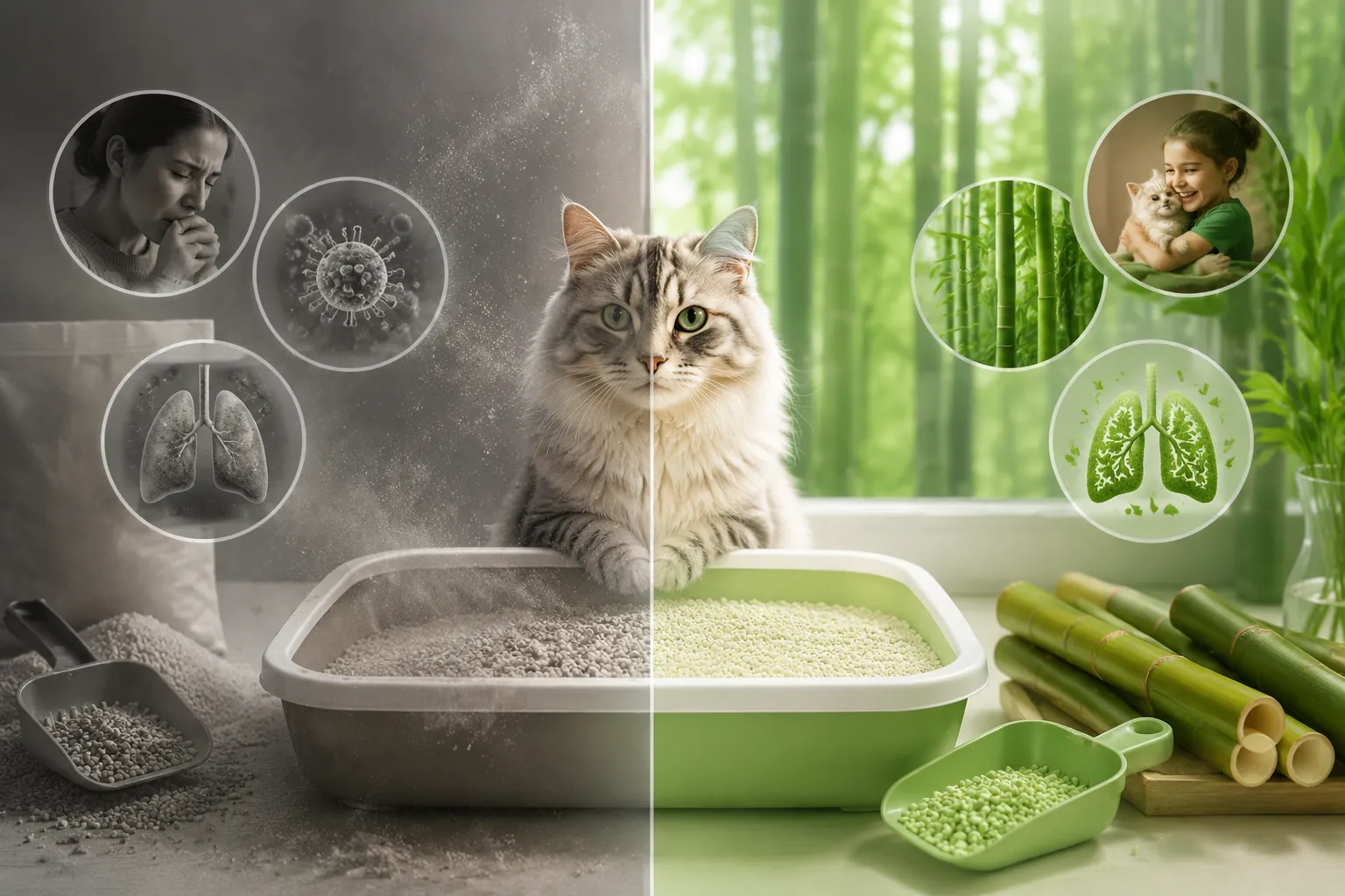 Comment garder votre maison propre avec la litière Essence de Bambou