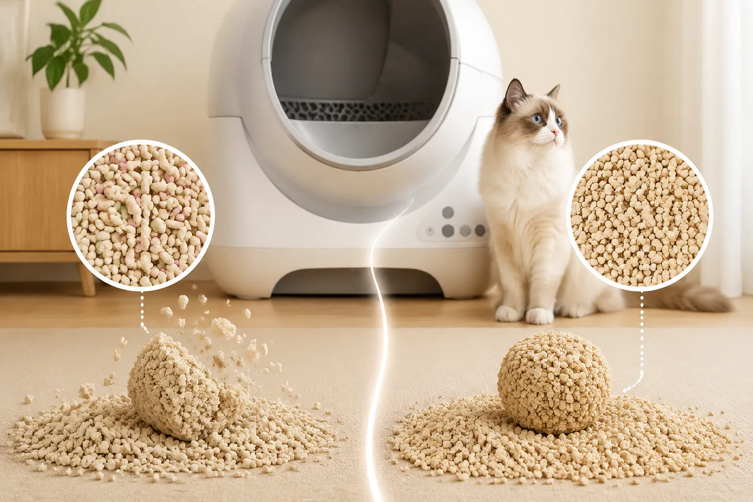 Pourquoi la litière pour chat en tofu n’est pas idéale pour les litières automatiques