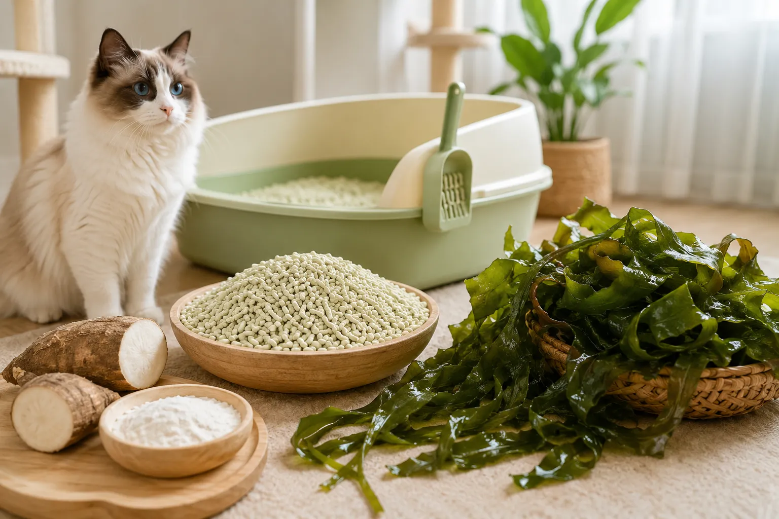 Pourquoi Choisir le Sable pour Chats Manioc & Algues