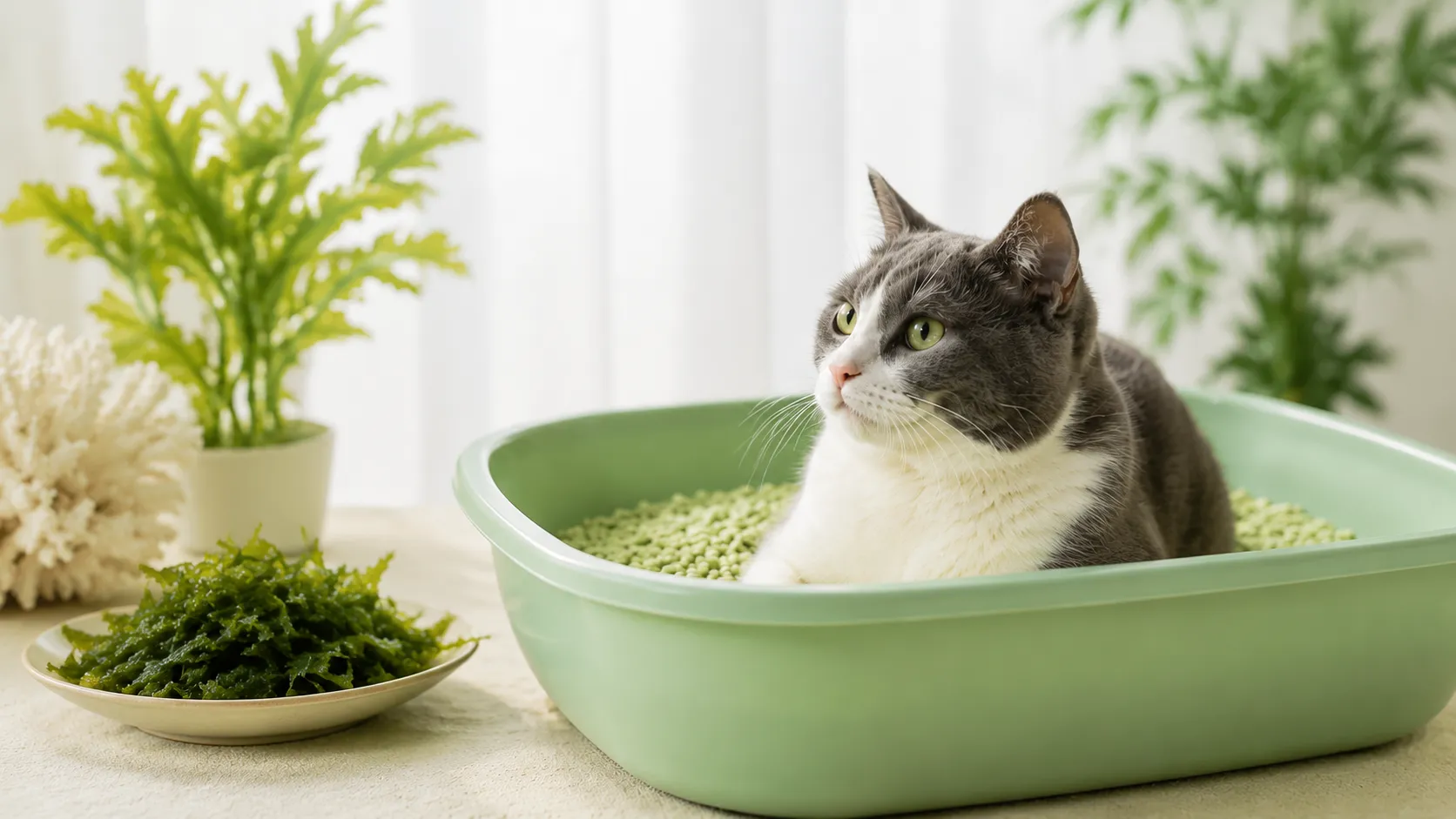 Du littoral au bac à litière : l’essor inattendu de la litière pour chat à base d’algues