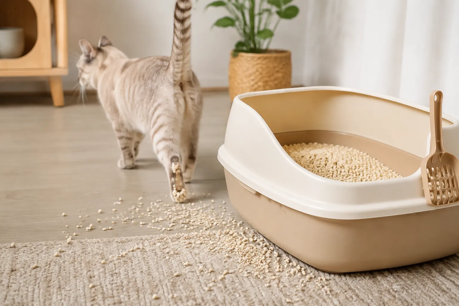 Litière pour Chat Anti-Tracking : La Clé d’une Maison Plus Propre